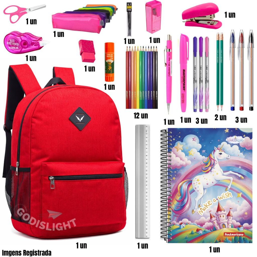 Kit Escolar Completo Premium 2026 com Mochila | Alta Qualidade