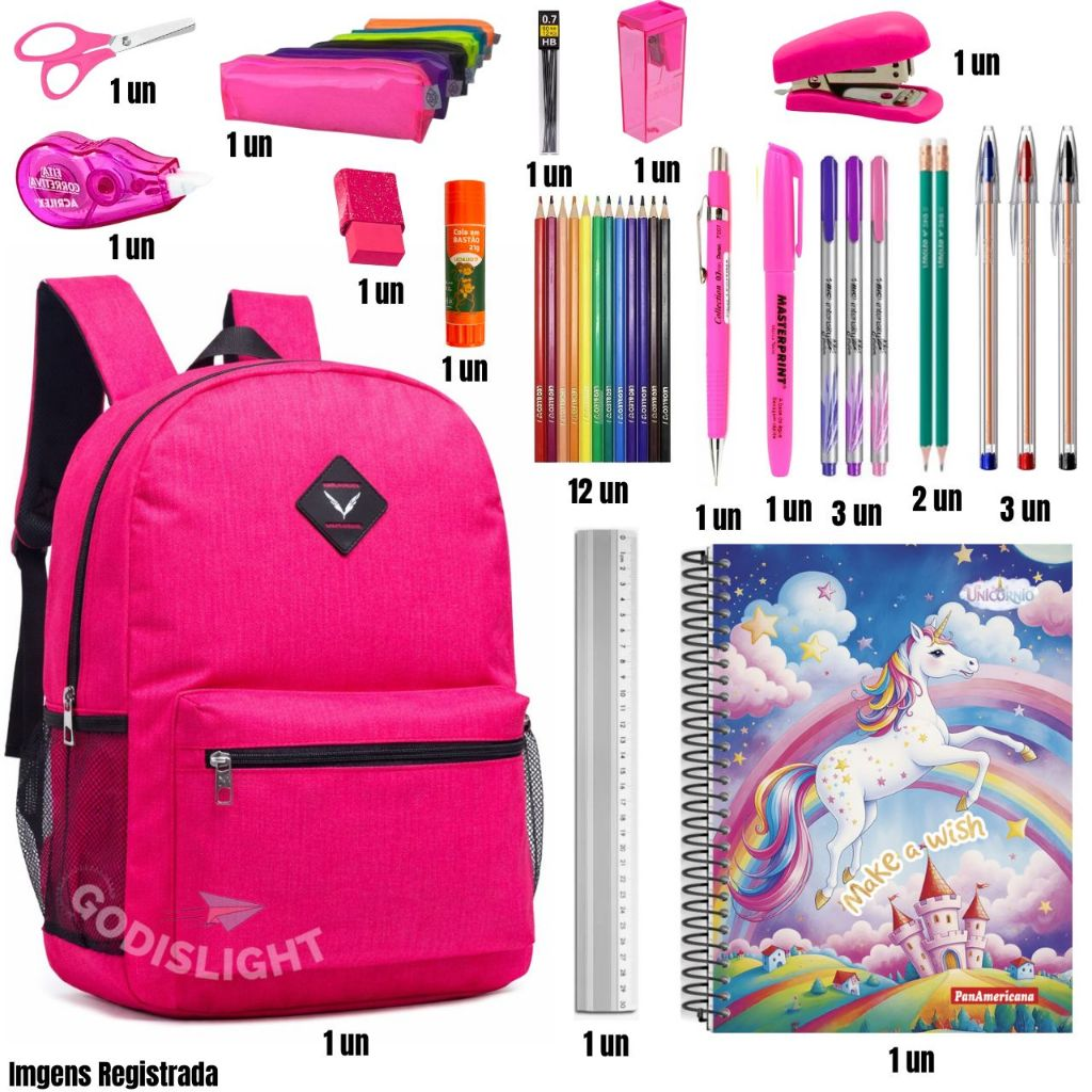 Kit Escolar Completo Premium 2026 com Mochila | Alta Qualidade