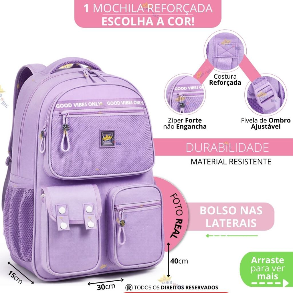 Material Escolar Completo Com Sem Estojo Escolar Feminino Mochila Escolar Feminina Volta As aulas